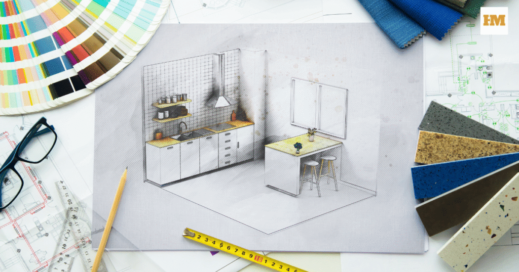 preparing the kitchen layout